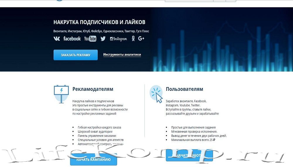Сайт VkTarget